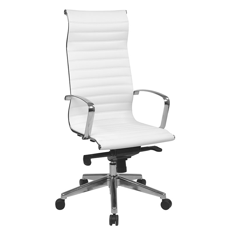Office Star Office Star Built-In Headrest Eco-Leather High-Back Executive Office Chair