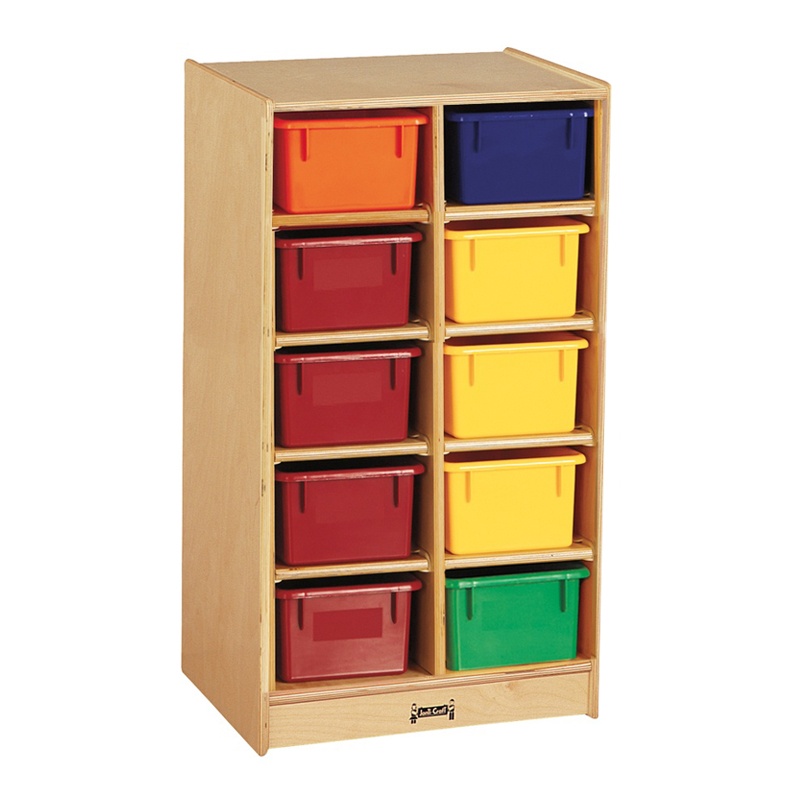 Jonti-craft 10 Cubbie-tray Mobile Classroom Storage Unit