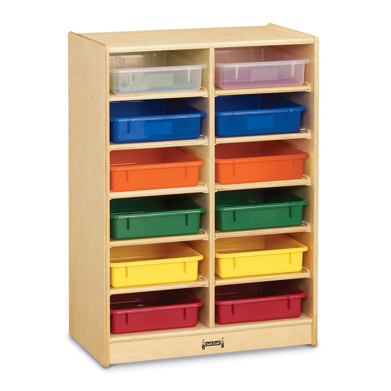 Jonti-craft 12 Paper-tray Mobile Classroom Storage