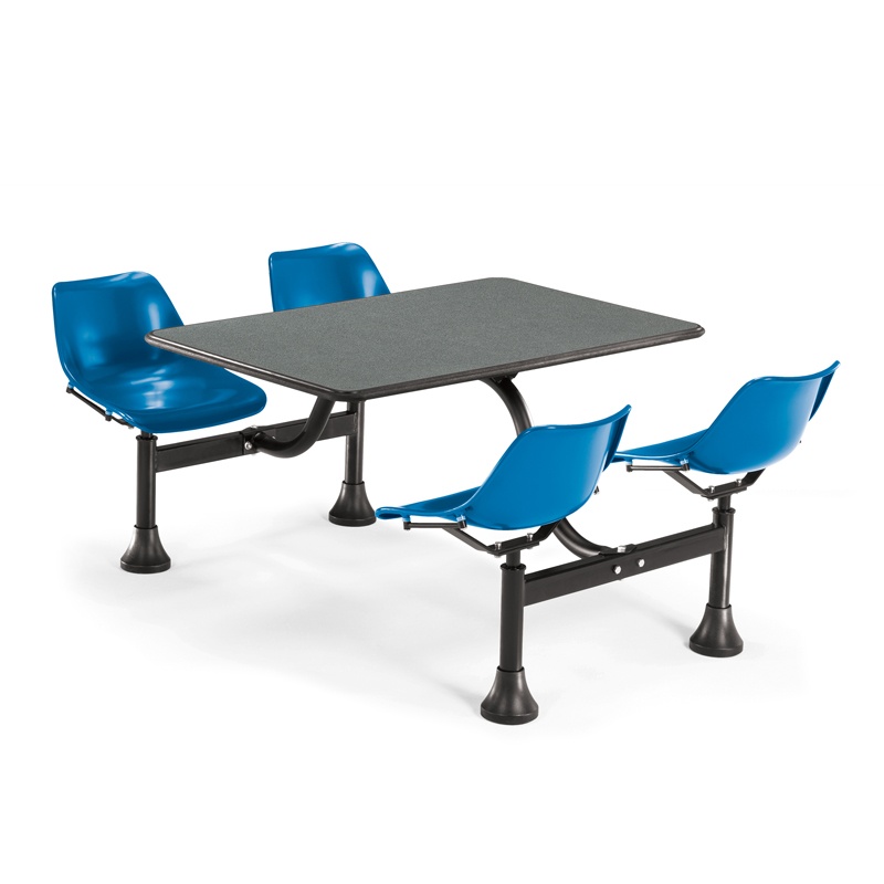 Ofm 1002-blue 24" X 48" Laminate Cluster Cafeteria Table With 4 Blue Chairs