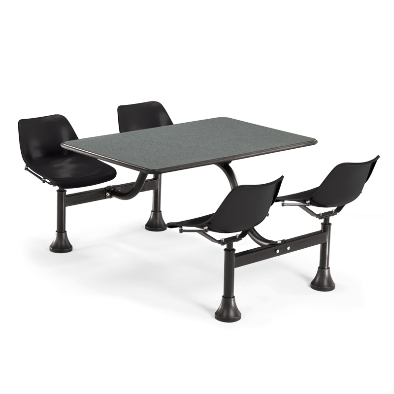 Ofm 1003-blk 30" X 48" Laminate Cluster Cafeteria Table With 4 Black Chairs
