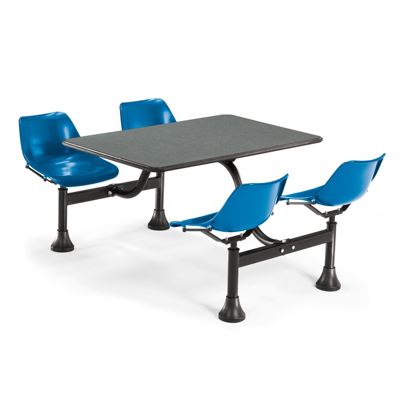 Ofm 1003-blue 30" X 48" Laminate Cluster Cafeteria Table With 4 Blue Chairs