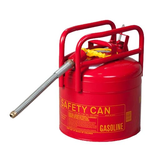 Eagle 1215 Type Ii Dot 5 Gallon Galvanized Steel Safety Can 7/8" Hose Red