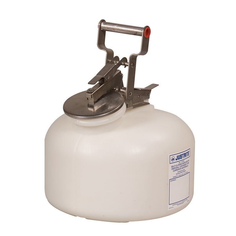 Justrite 12762 Wide-mouth Polyethylene 2 Gallon Corrosive Safety Container