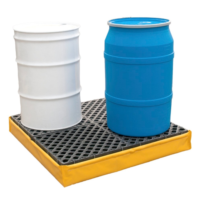 Ultratech 1341 P4 Flexible 48" W X 48" L Spill Containment 4-drum Deck Spill Pallet Without Drain 66 Gal