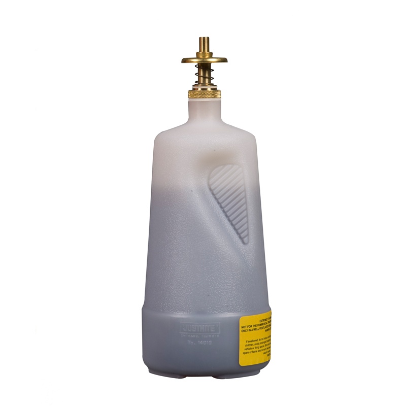 Justrite 14012 Polyethylene 1 Quart Dispensing Safety Can Translucent