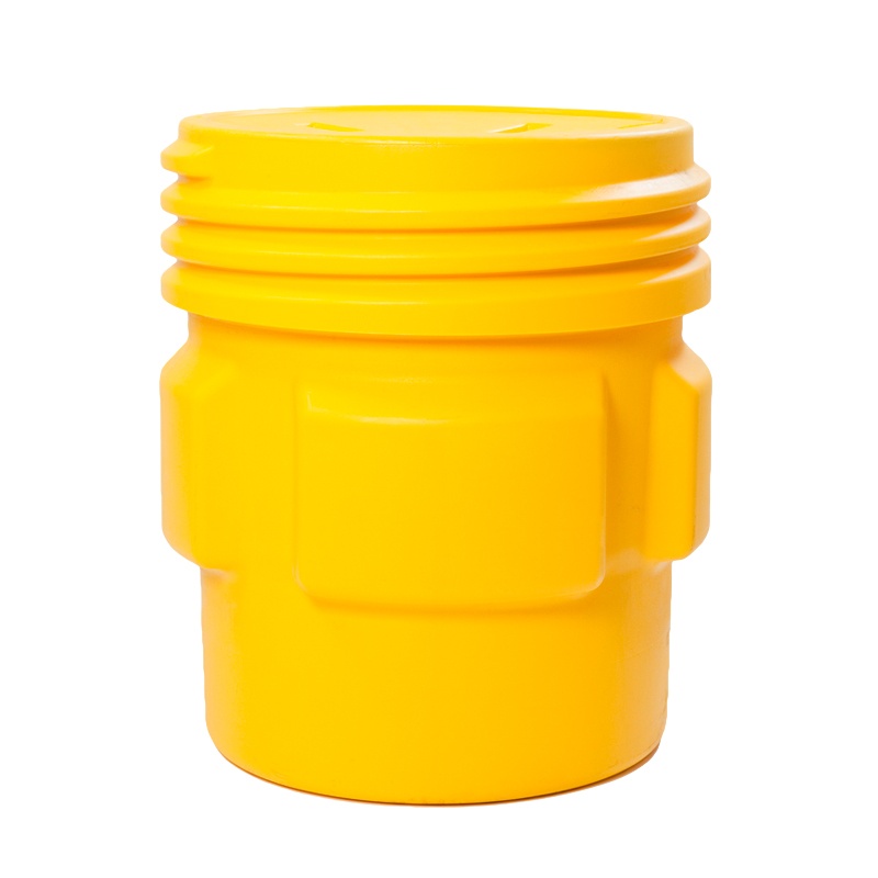 Eagle 1661 Screw Lid Polyethylene Overpack Spill Containment Drum 65 Gal Yellow