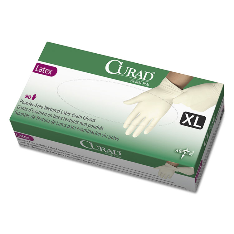 Curad X-large Powder-free Latex Exam Gloves White 90/box