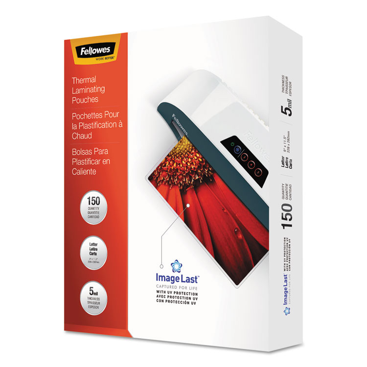 Fellowes Imagelast 5 Mil Letter-size Laminating Pouches With Uv Protection 150/pack