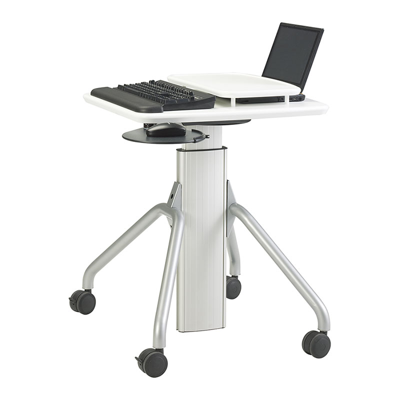 Rightangle Arriba 27" - 44" H Gas Lift Height Adjustable Standing Workstation With Mouse Palm Support Laptop Mount