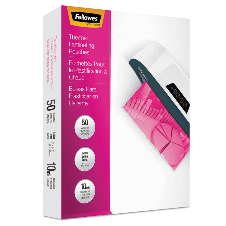 Fellowes 10 Mil Letter-size Laminating Pouches 50/pack