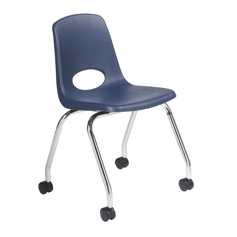 Ecr4kids 18" H Mobile Stacking Classroom Chair 2-pack