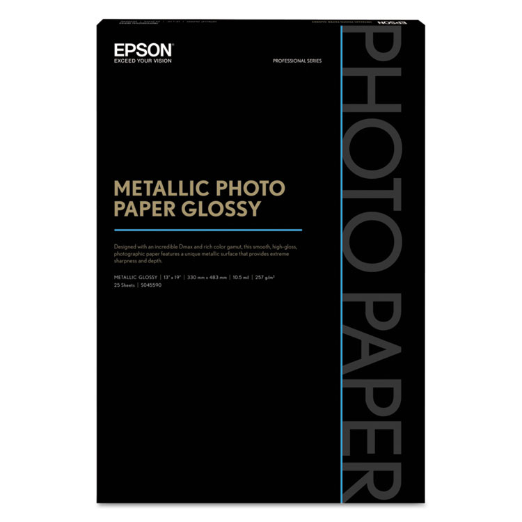 Epson Professional Media 13" X 19" 5.5 Mil 50-sheets Metallic Glossy Photo Paper