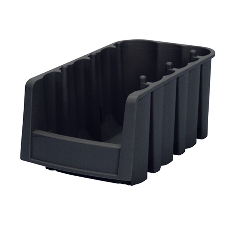 Akro-mils 11-7/8" D X 6-5/8" W Plastic Storage Shelf Bins In Black 10 Pack