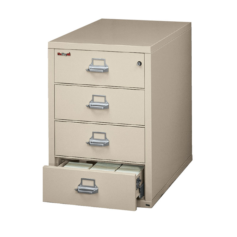 Fireking 4-2536-c 4-drawer Card Check & Note Fireproof File Cabinet
