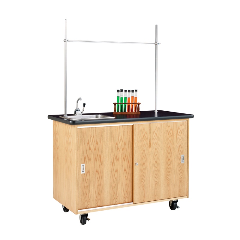 Diversified Woodcrafts 48" W Science Demo Mobile Lab Table With Sink