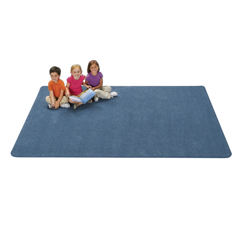 Carpets For Kids Kidply Soft Solids Rectangle Classroom Rug Denim