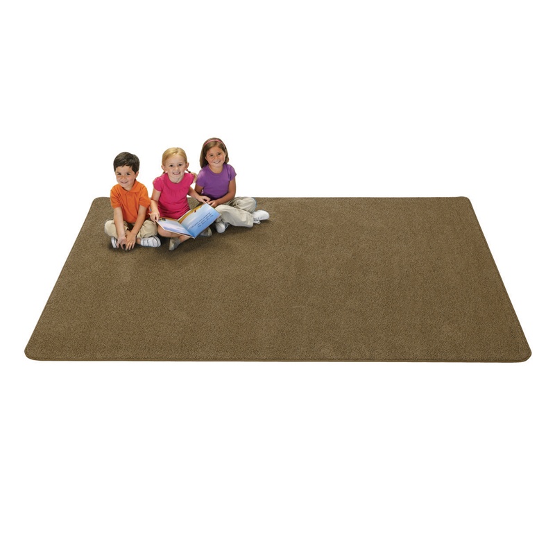 Carpets For Kids Kidply Soft Solids Rectangle Classroom Rug Brown Sugar