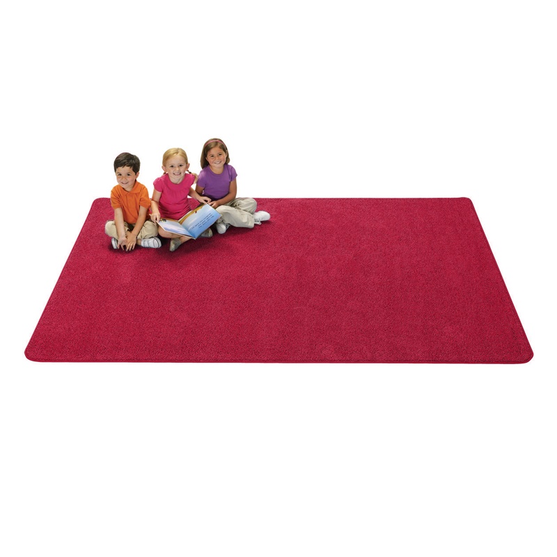 Carpets For Kids Kidply Soft Solids Rectangle Classroom Rug Red Velvet