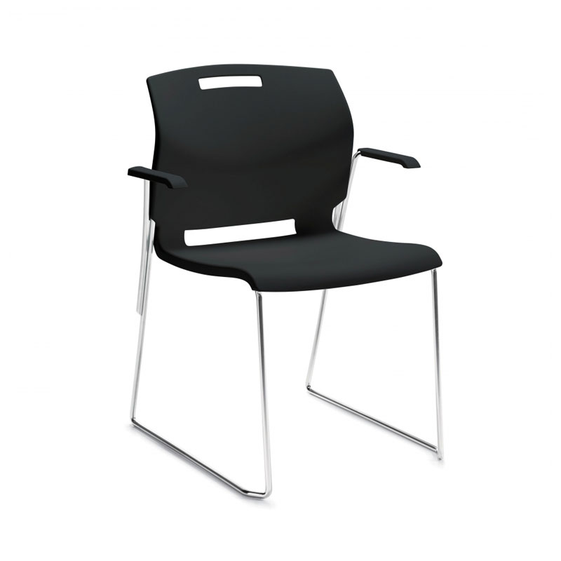 Global Popcorn 6710 Polypropylene Plastic Guest Stacking Chair