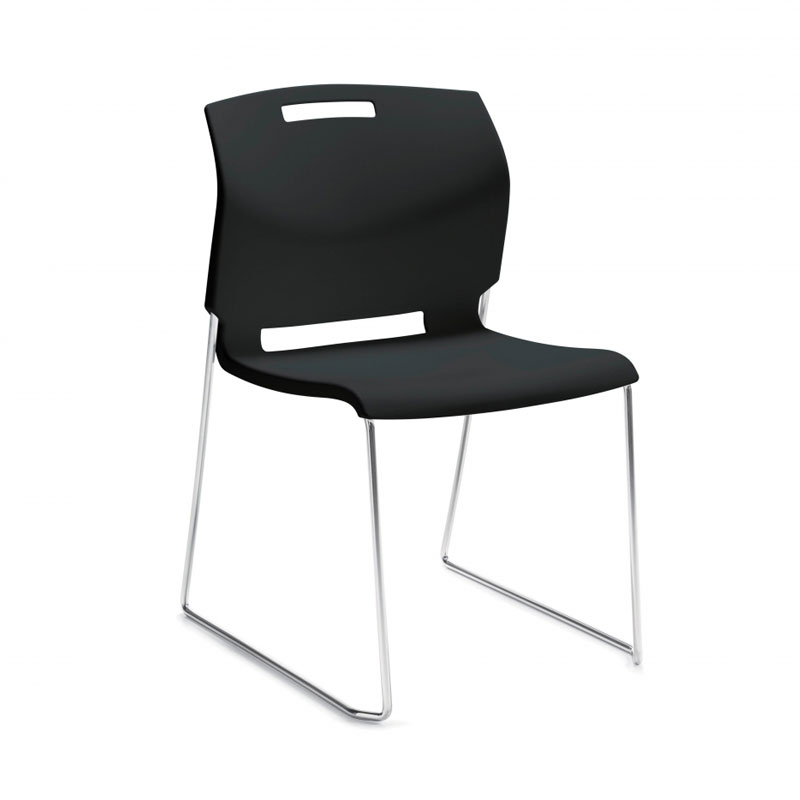 Global Popcorn 6711 Polypropylene Plastic Guest Stacking Chair