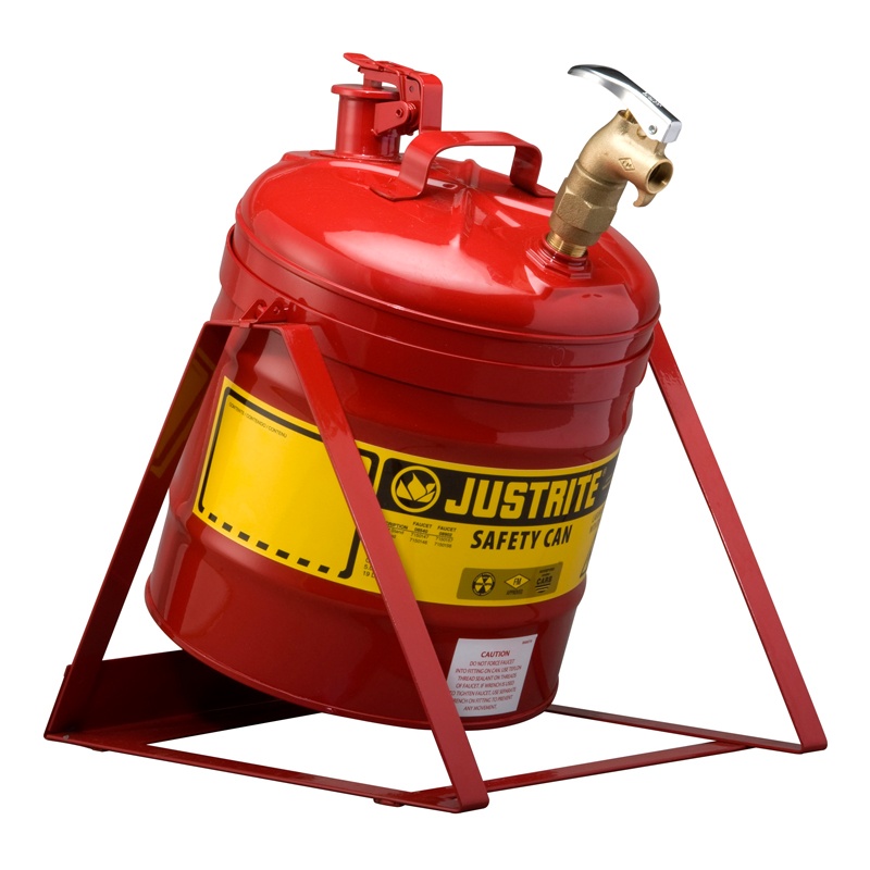 Justrite 7150156 Type I 5 Gallon Tilt Dispensing Safety Can Red