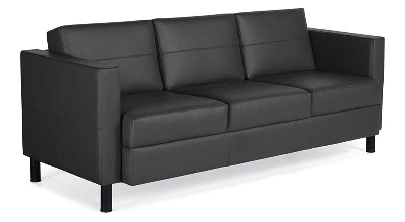 Global Citi 7877 Commercial Faux Leather Lounge Reception Sofa