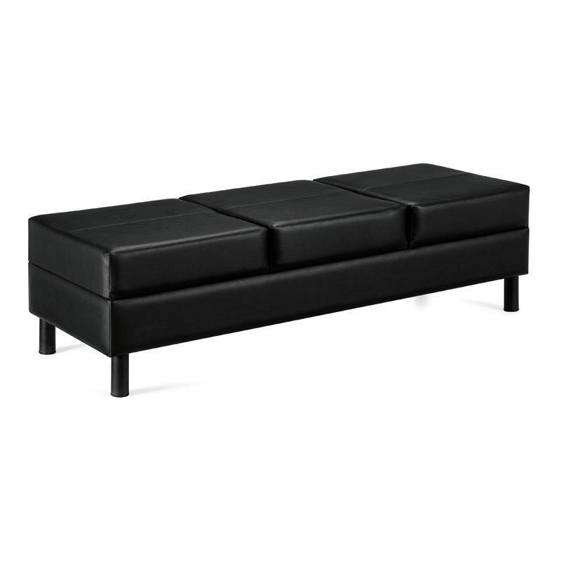 Global Citi 7894 Commercial Faux Leather Three Seat Bench Reception Sofa