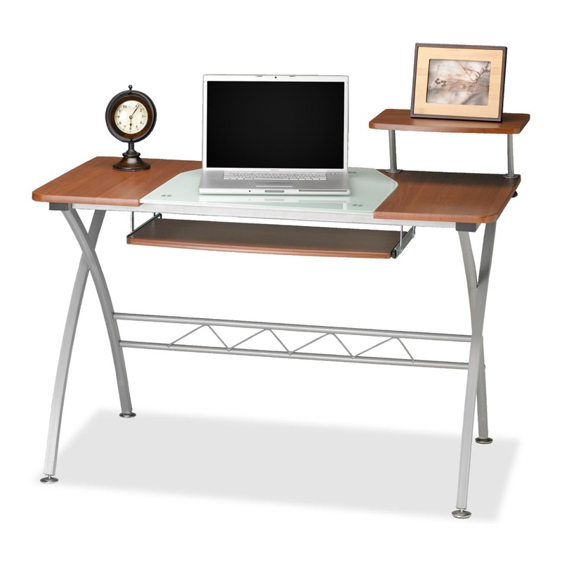 Mayline Eastwinds Vision 972 47.25" W Glass Computer Desk