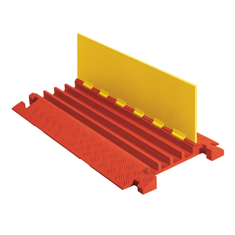 Checkers 4-channel 1.35" Linebacker Heavy Duty Cable Protector In Yellow/orange