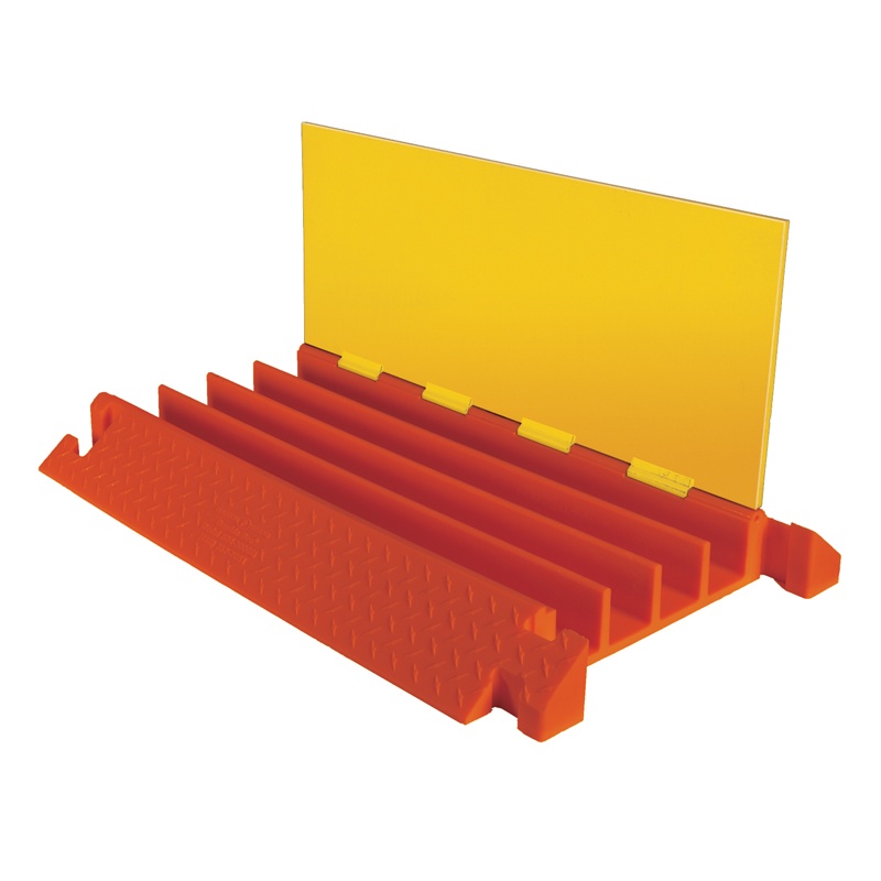 Checkers 4-channel 3" Linebacker Cable Protector In Yellow/orange