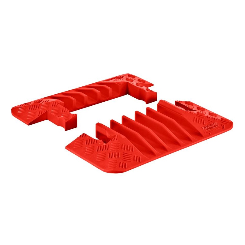 Checkers 5-channel 1.25" Guard Dog Cable Protector End Caps In Orange Set Of 2