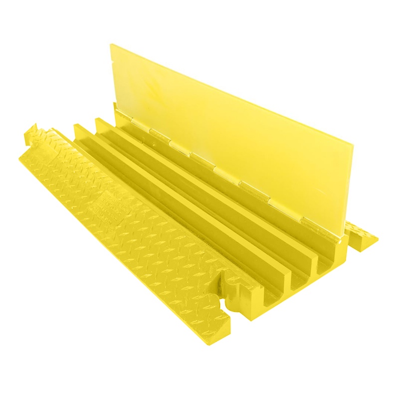 Checkers 3-channel 2.125" Yellow Jacket Cable Protector With Standard Ramp