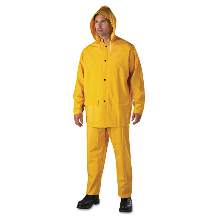 Anchor Brand Rainsuit Pvc/polyester Yellow 3x-large
