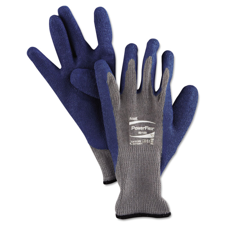 Ansellpro Powerflex Gloves Blue/gray Size 10