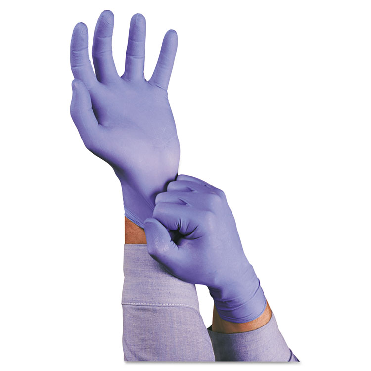 Ansellpro Tnt Disposable Nitrile Gloves Non-powdered Blue Medium 100/pack