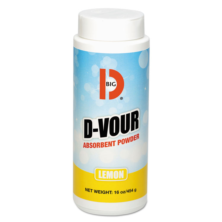 Big D D-vour 16 Oz. Absorbent Powder 6.5" W X 9.3" L X 8.5" H 6/pack