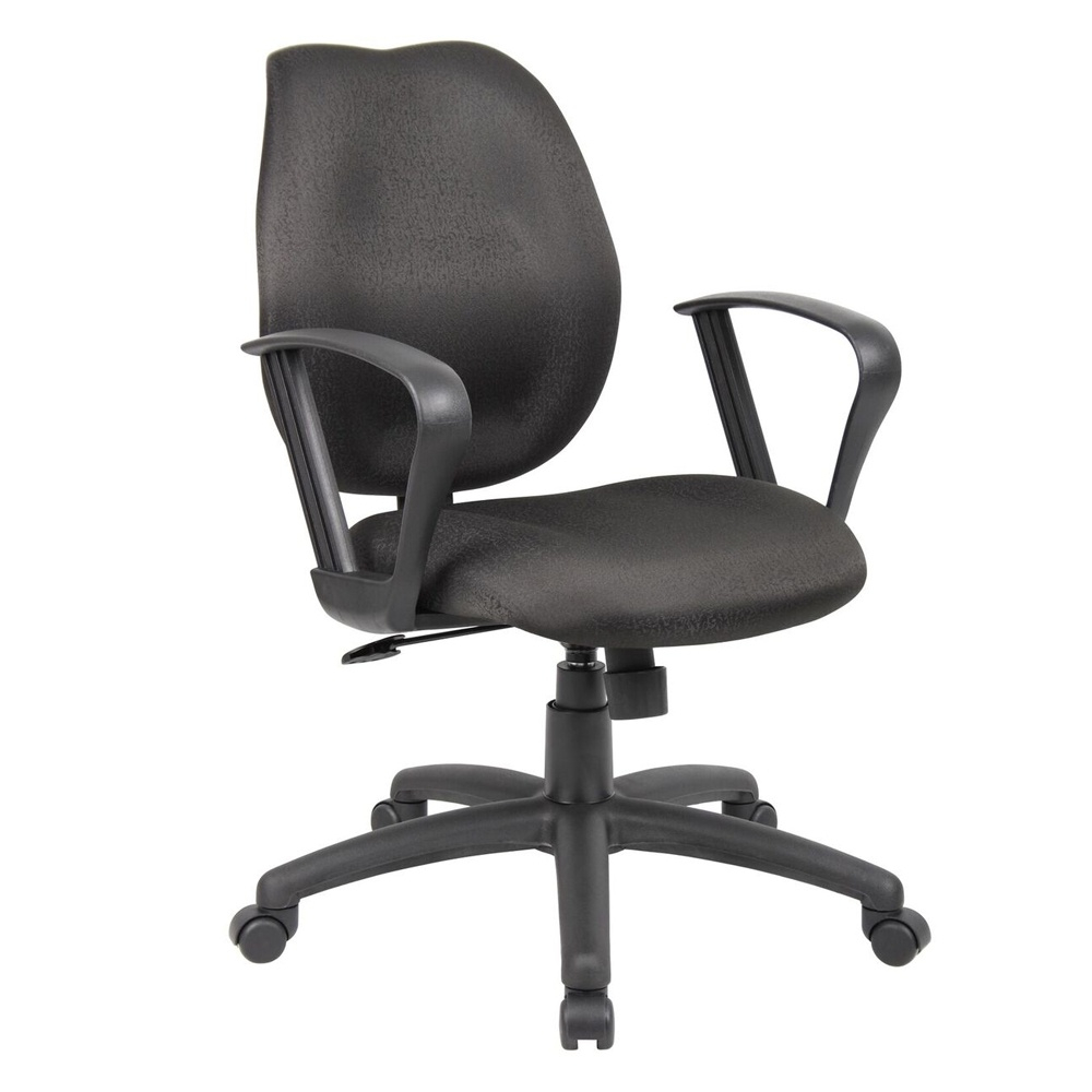 Boss B1015-bk Ratchet Back Fabric Mid-back Task Chair Black
