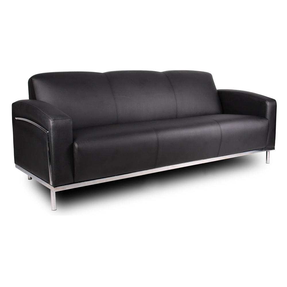Boss Br99003-bk Contemporary Caressoftplus Lounge Reception Sofa