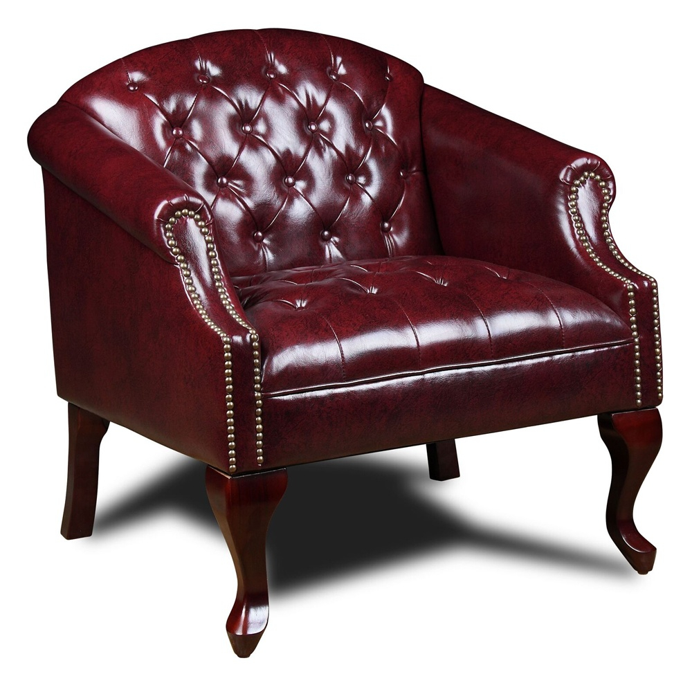 Boss Br99801-by Traditional vinyl Wood Reception Club Chair