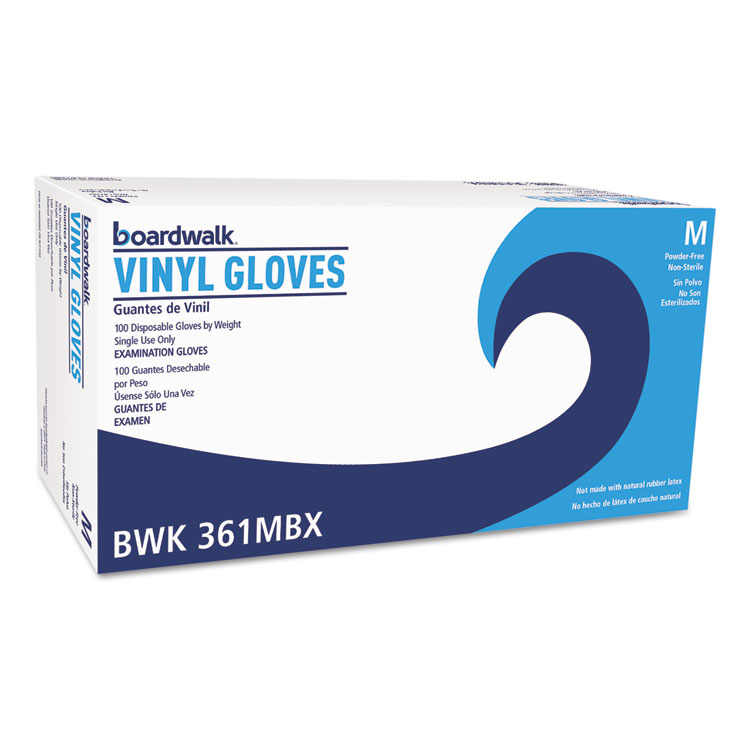 Boardwalk Exam Vinyl Gloves Clear Medium 3.6 Mil 1000/pack