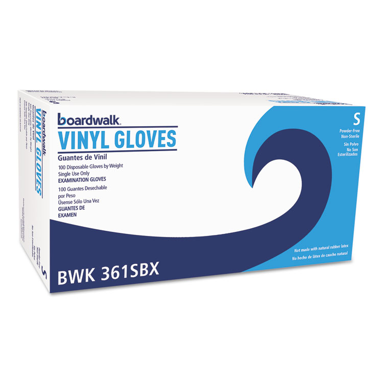 Boardwalk Exam Vinyl Gloves Clear Small 3.6mil 1000/pack