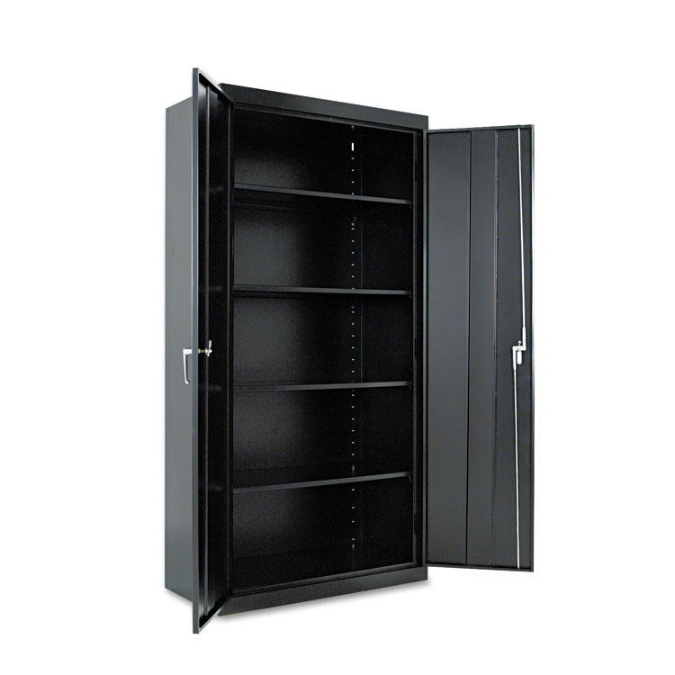 Alera Cm7218bk 36" W X 18" D X 72" H Storage Cabinet In Black Assembled