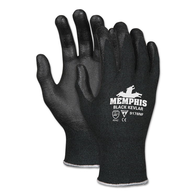 Memphis Kevlar 9178nf Gloves Kevlar/nitrile Foam Black Small