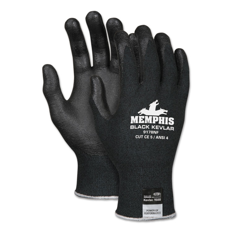 Memphis Kevlar 9178nf Gloves Kevlar/nitrile Foam Black X-large