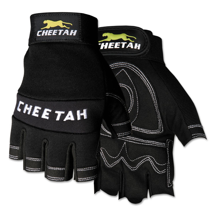 Memphis Cheetah 935chfl Fingerless Gloves Small Black