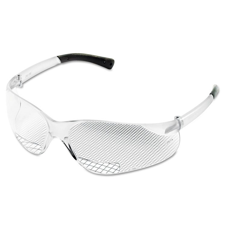 Crews Bearkat Magnifier Protective Eyewear Clear 1.00 Diopter