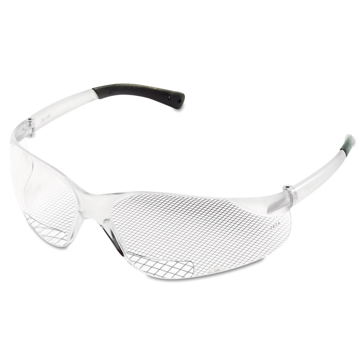 Crews Bearkat Magnifier Protective Eyewear Clear 2.5 Diopter