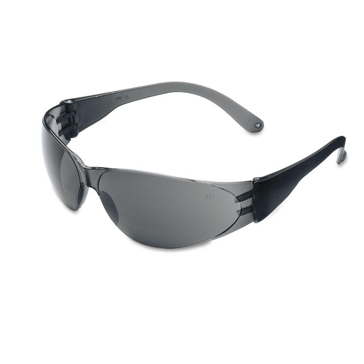 Crews Checklite Scratch-resistant Safety Glasses Gray Lens 12/pack