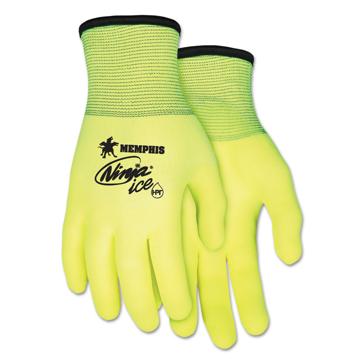Memphis Ninja Ice Gloves Large High Vis Lime 12/pair